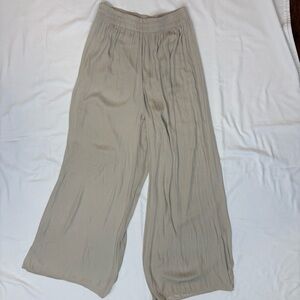 Women's Beige Wide-Leg Pants